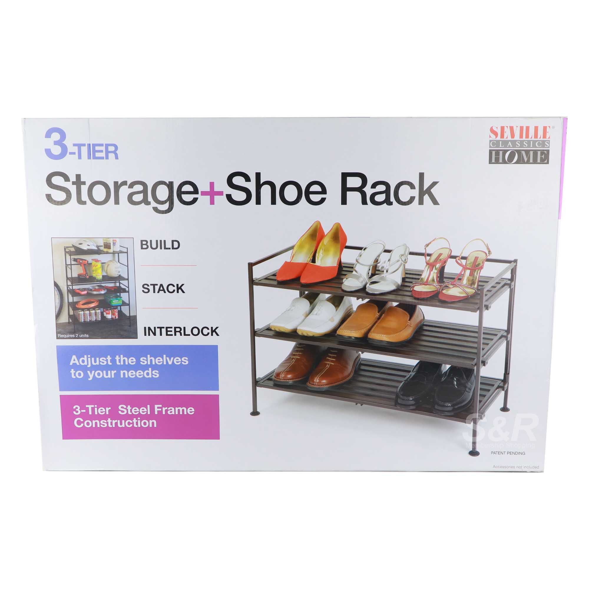 Seville 3-tier Storage and Shoe Rack 1pc